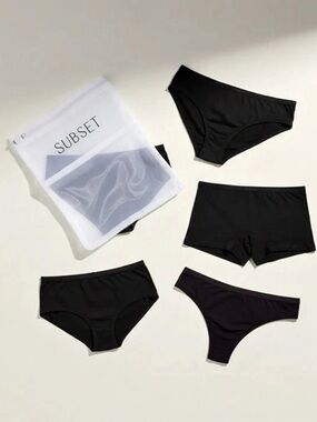 SUBSET Underwear Starter Set and Triangle Soft Bra Black 2XL